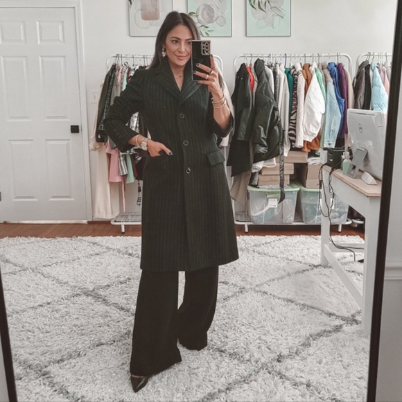 Philosophy Di Alberta Farretti Wool Pinstripe Coat sz Medium NWOT - Picture 9 of 11